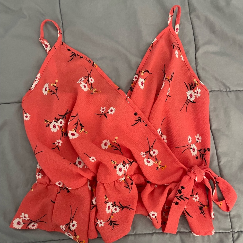 wrap tie crop top